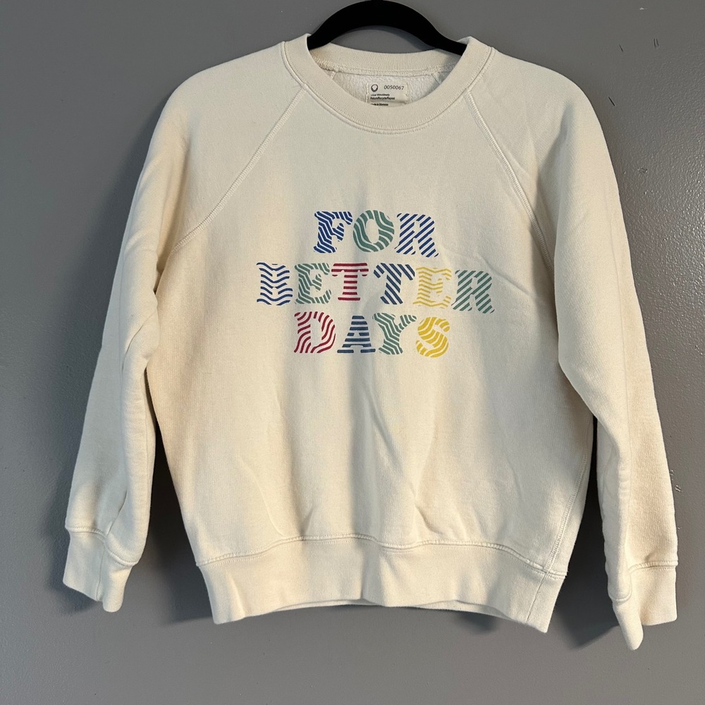 For Days Crew Neck Sweatshirt "For Better‎ Days" | Cream